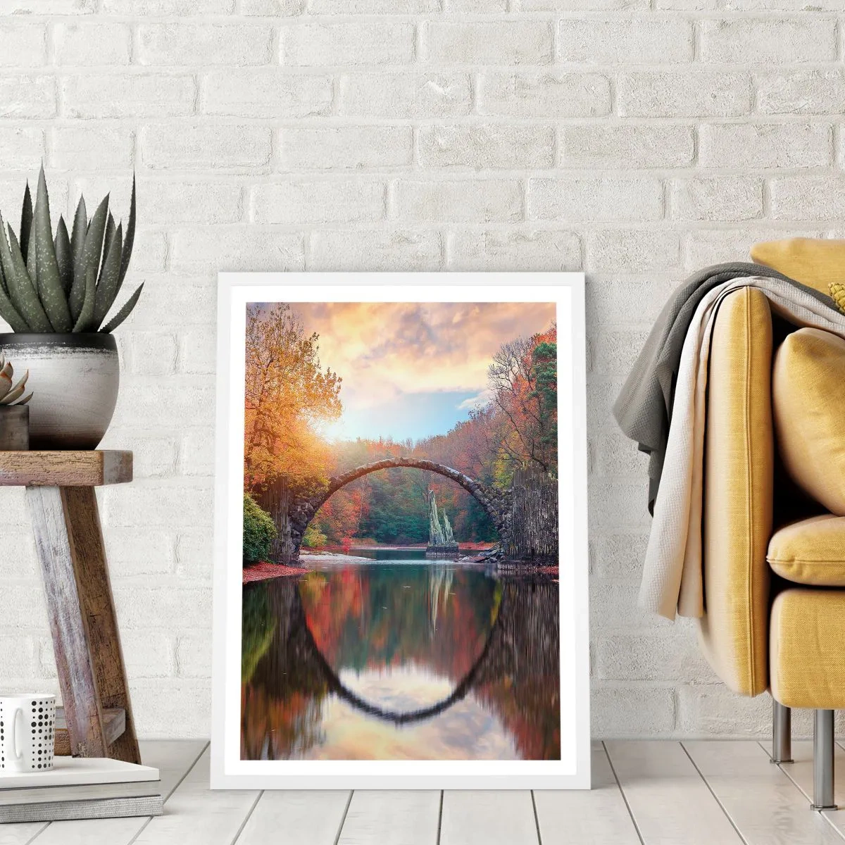 Affiche dans un cadre blanc - Poster - De l'autre cote du miroir - 50x70 cm