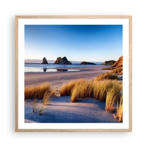 Affiche dans un chêne clair - Poster - Pour les chercheurs de paix - 60x60 cm