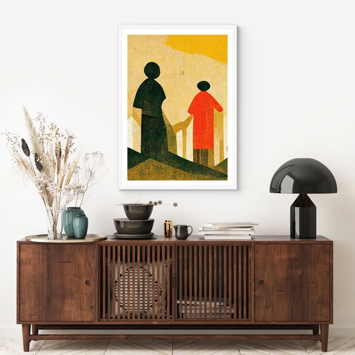 Affiche dans un cadre blanc - Poster - La route est encore longue - 70x100 cm