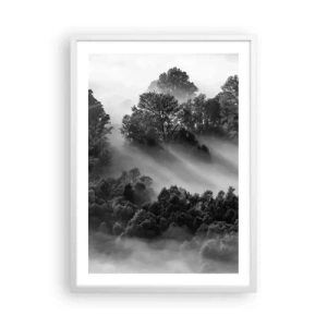 Affiche dans un cadre blanc - Poster - Sortir de son sommeil - 50x70 cm