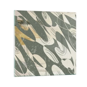 Impression sur verre - Image sur verre - Abstraction rythmique - 70x70 cm