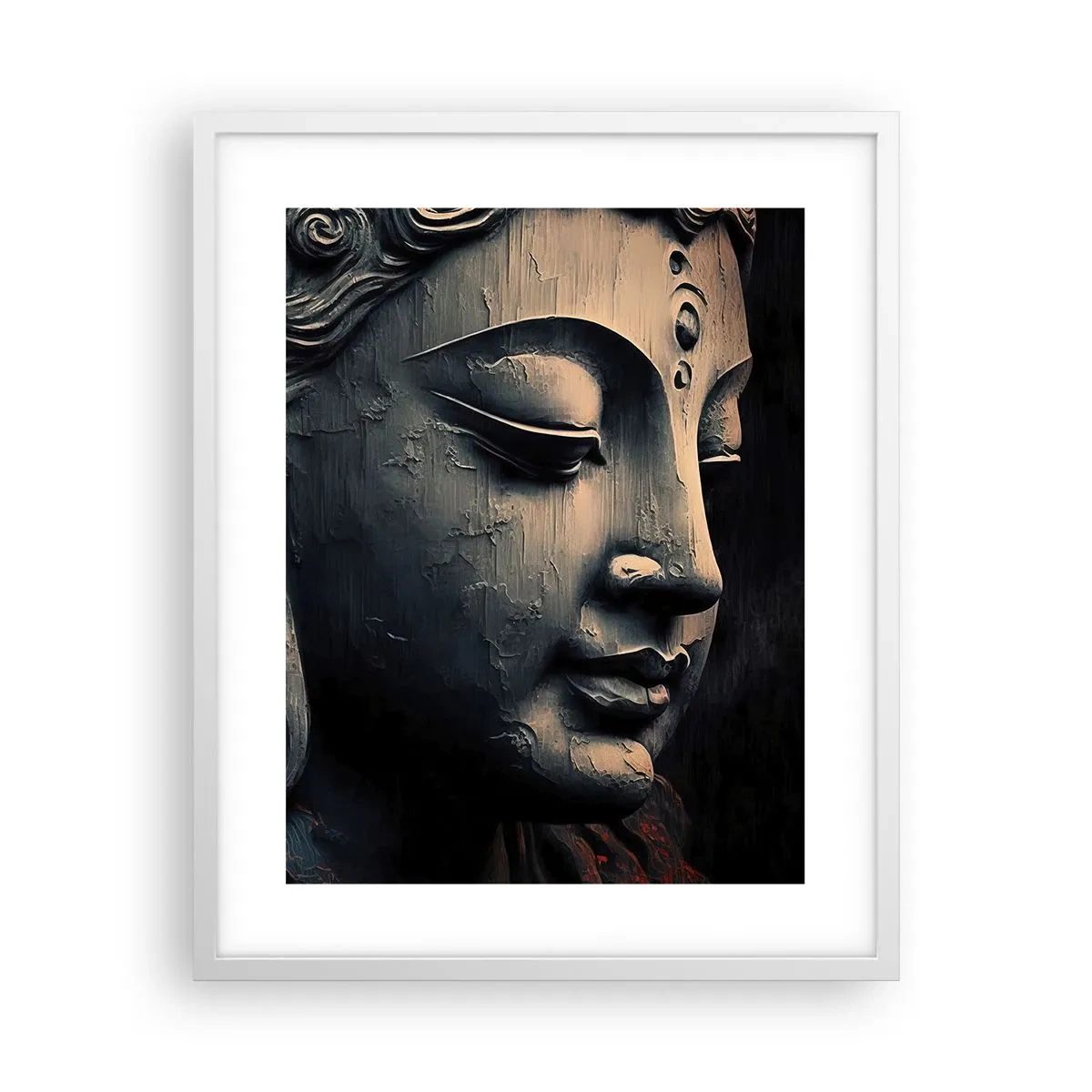 Affiche dans un cadre blanc - Poster - En harmonie avec le monde - 40x50 cm