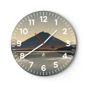 Horloge murale - Pendule murale - Reflet de miroir - 30x30 cm