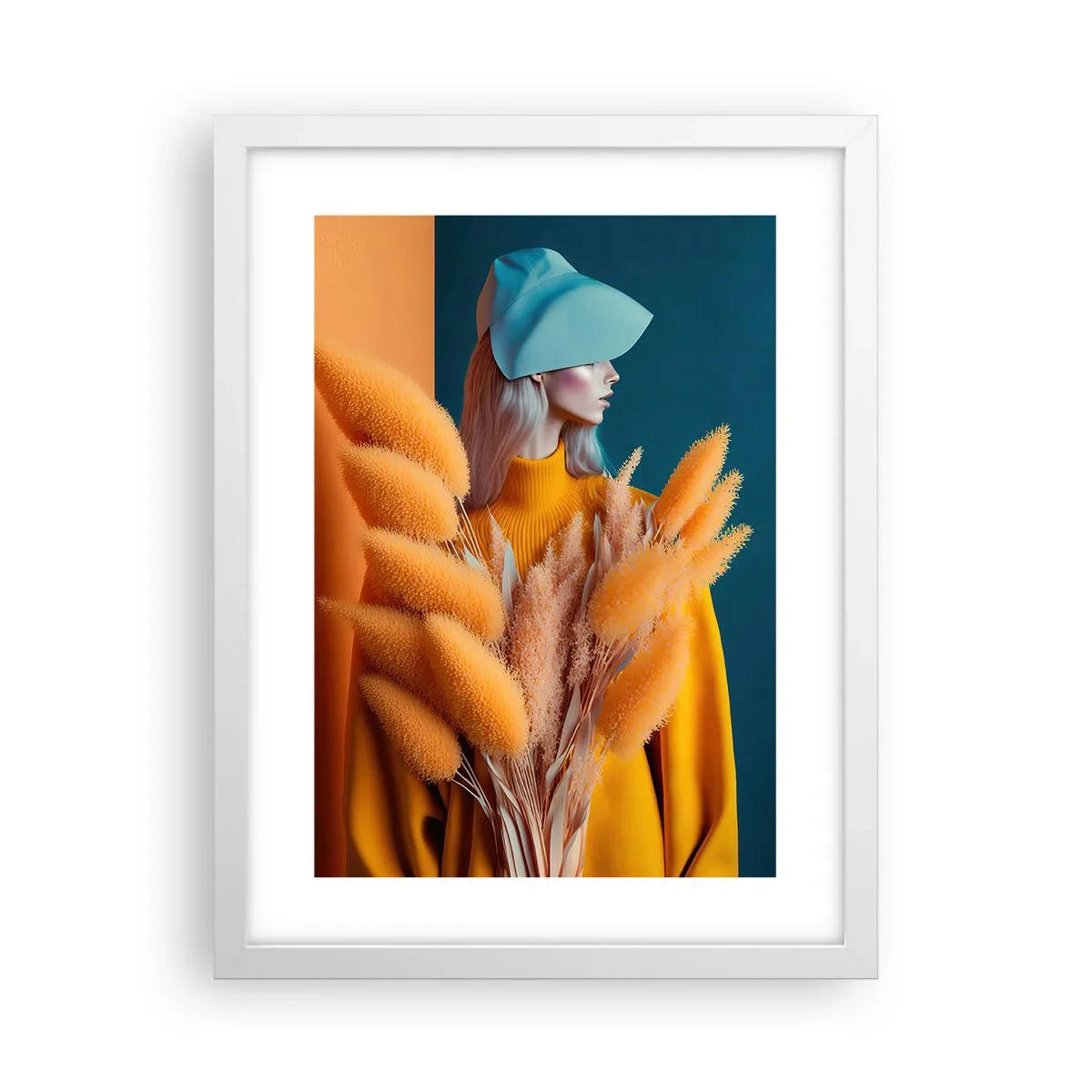 Affiche dans un cadre blanc - Poster - Portrait moelleux - 30x40 cm