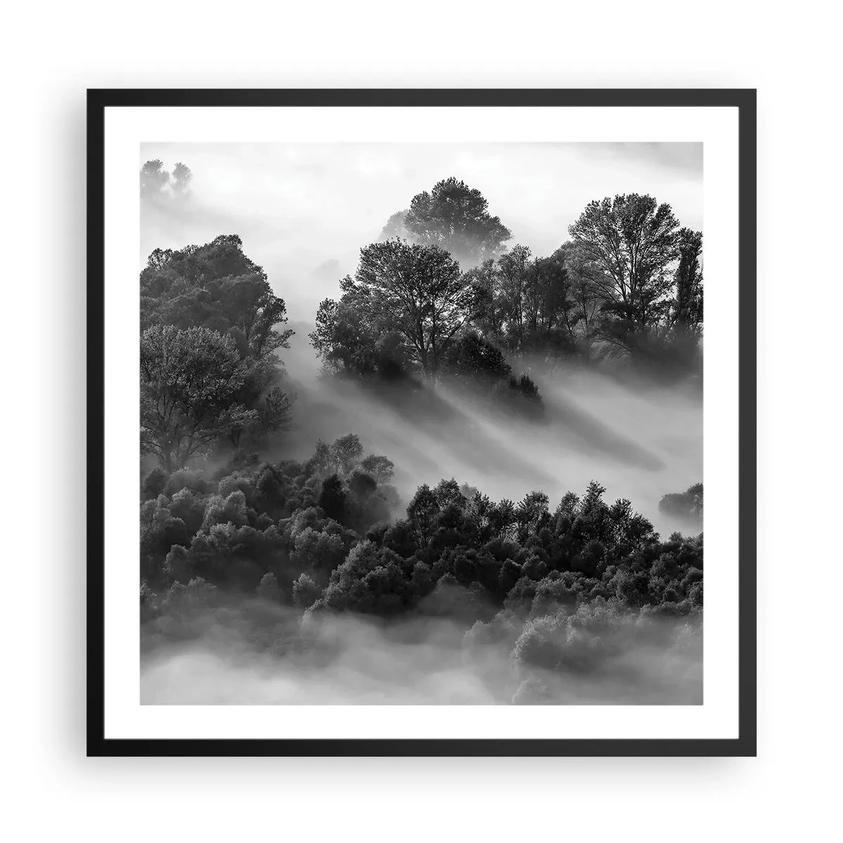 Affiche dans un cadre noir - Poster - Sortir de son sommeil - 60x60 cm