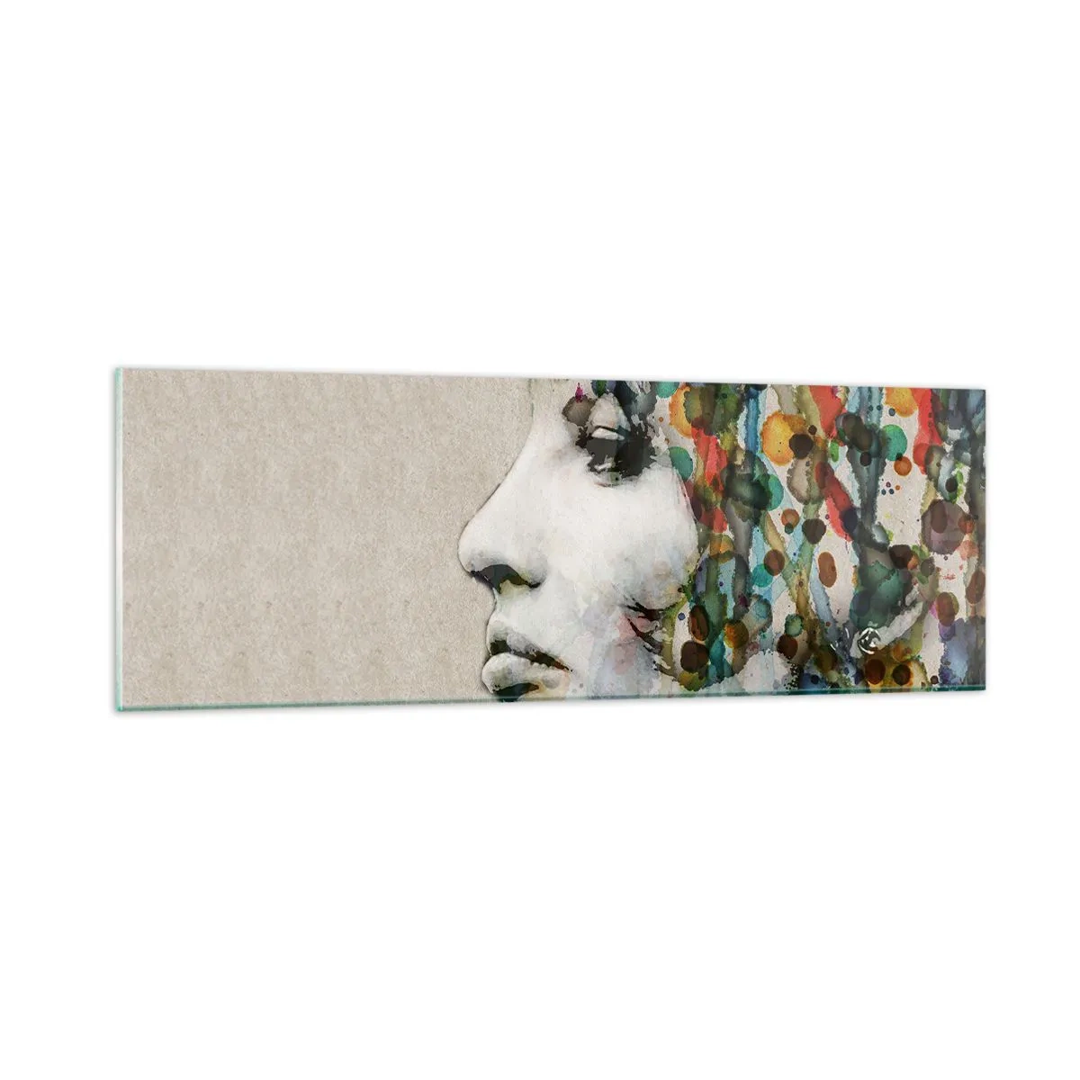 Impression sur verre - Image sur verre - Elle est sortie de la grisaille - 90x30 cm