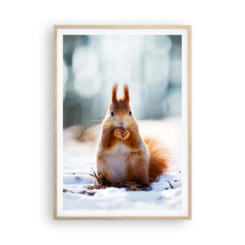 Affiche dans un chêne clair - Poster - Qu'est ce que tu regardes comme ça? - 70x100 cm