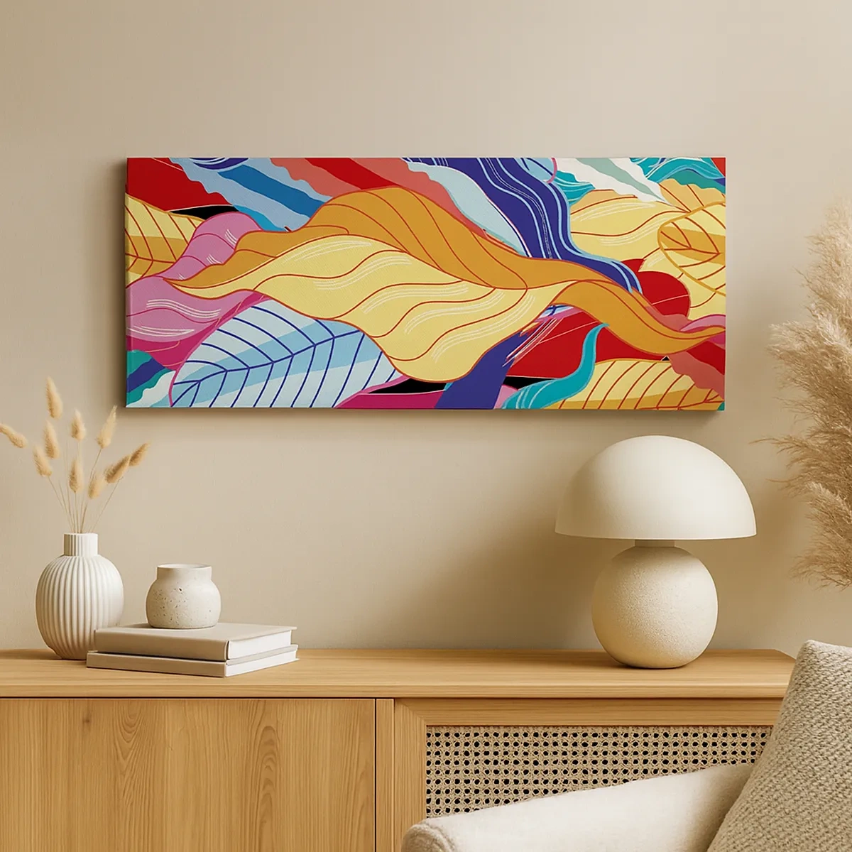 Impression sur toile - Image sur toile - Un désordre coloré - 30x30 cm