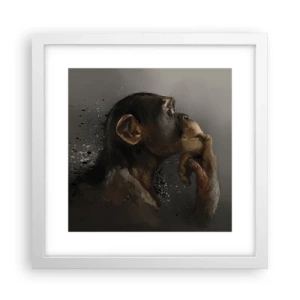 Affiche dans un cadre blanc - Poster - Certainement un penseur - 30x30 cm