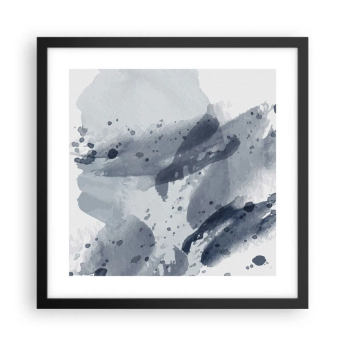 Affiche dans un cadre noir - Poster - Étude de la nature de l'eau - 40x40 cm