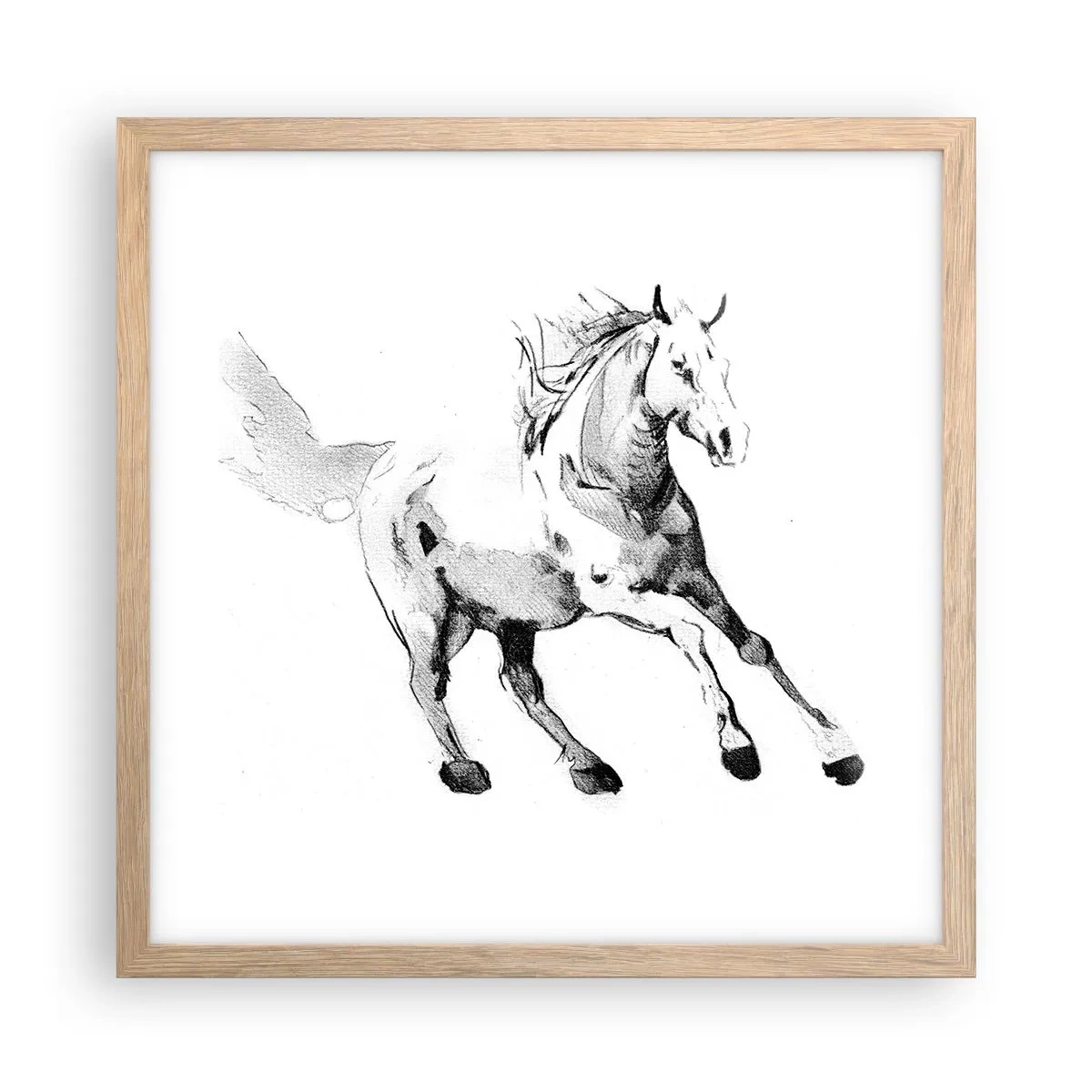 Affiche dans un chêne clair - Poster - Âme indomptée - 40x40 cm