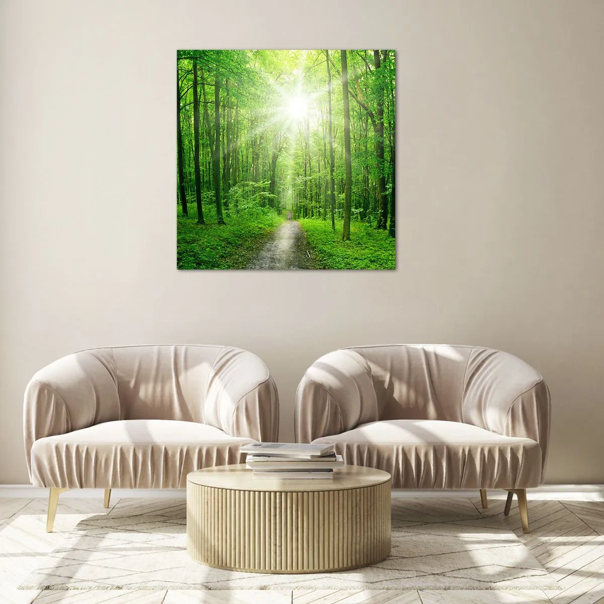 Impression sur verre - Image sur verre - Cathédrale verte - 50x50 cm