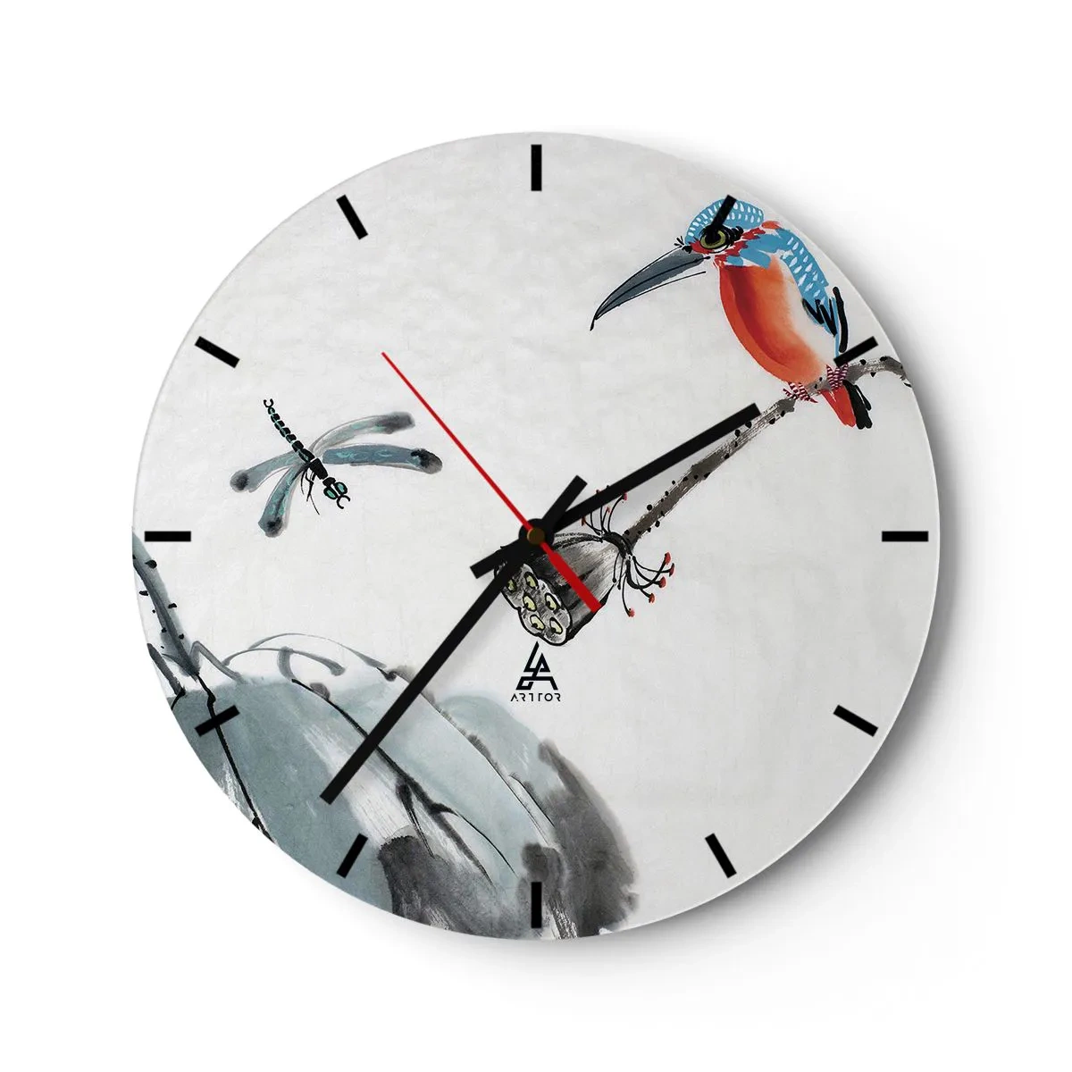Horloge murale - Pendule murale - La vie du champ - 40x40 cm