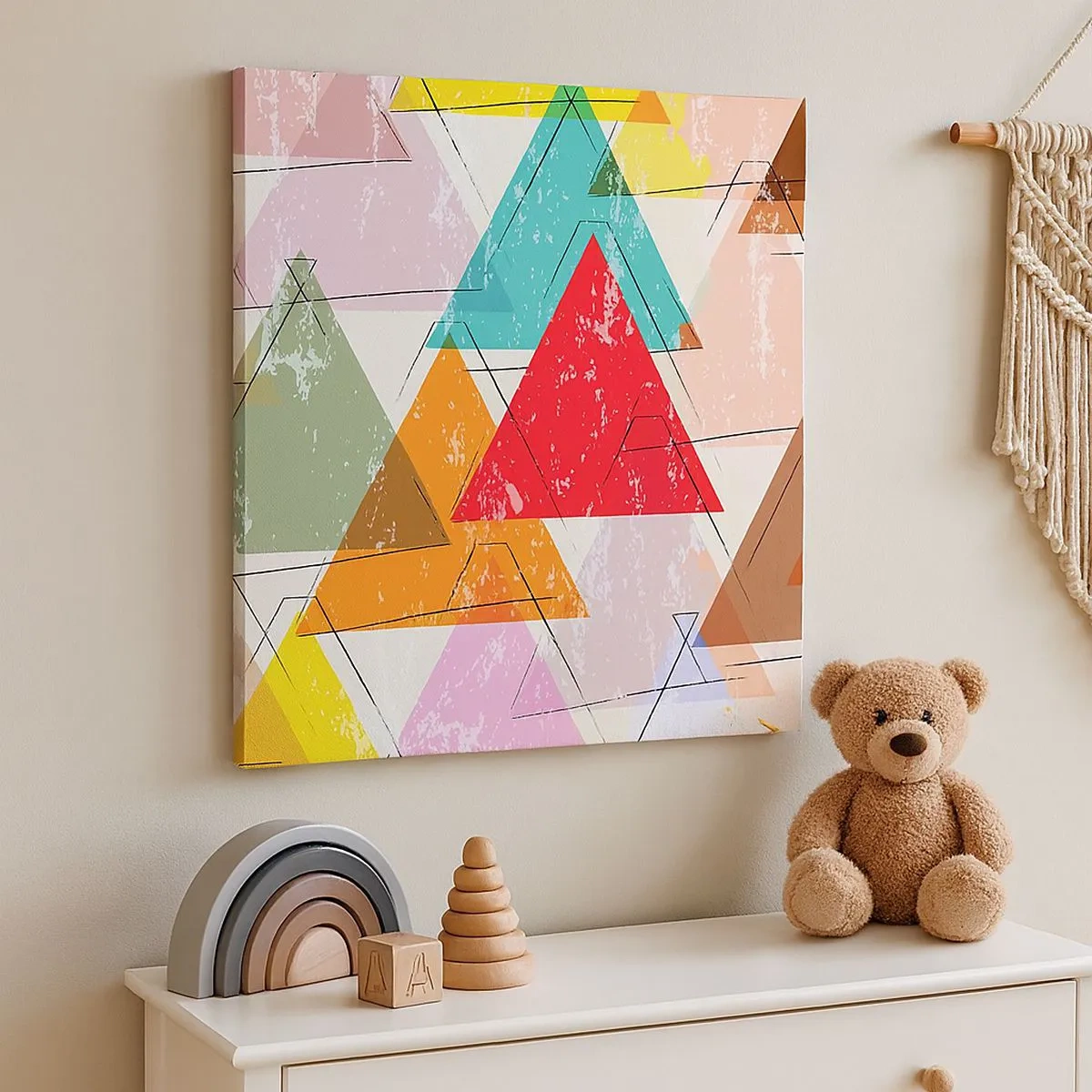 Impression sur toile - Image sur toile - Trois par trois - 30x30 cm