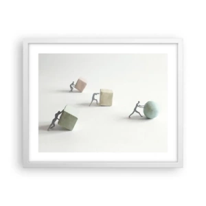 Affiche dans un cadre blanc - Poster - Rien que la vie - 50x40 cm