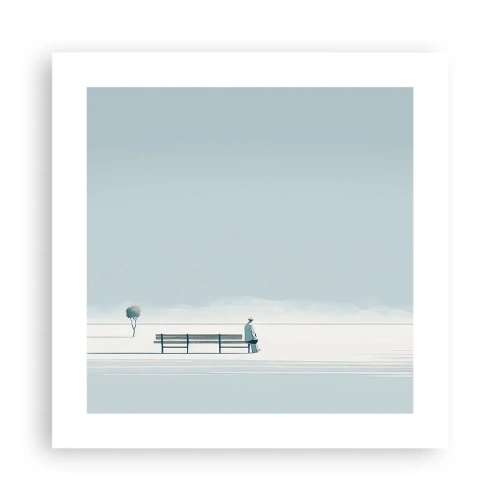 Affiche - Poster - Oui, j'attends. - 40x40 cm