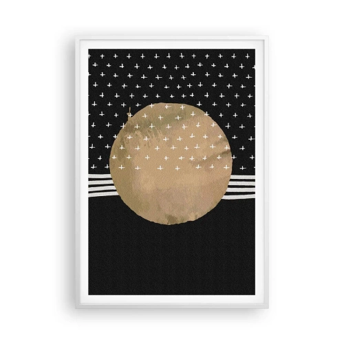 Affiche dans un cadre blanc - Poster - Composition : drapeau galaxie - 70x100 cm