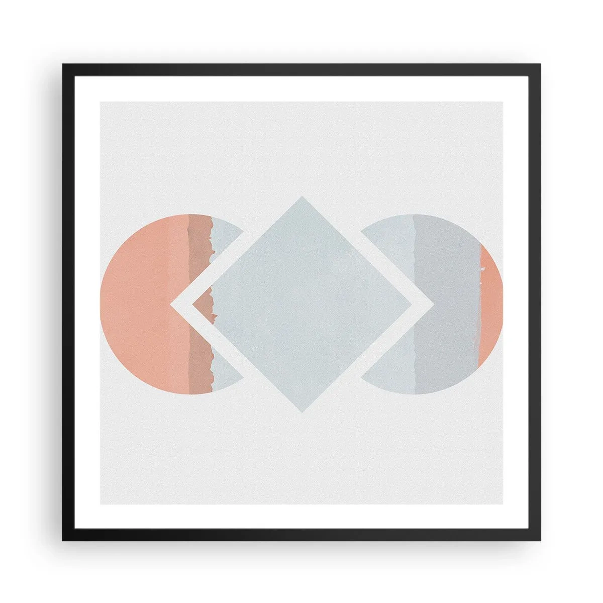 Affiche dans un cadre noir - Poster - La situation est clair - 60x60 cm