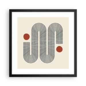 Affiche dans un cadre noir - Poster - Du début à la fin - 40x40 cm