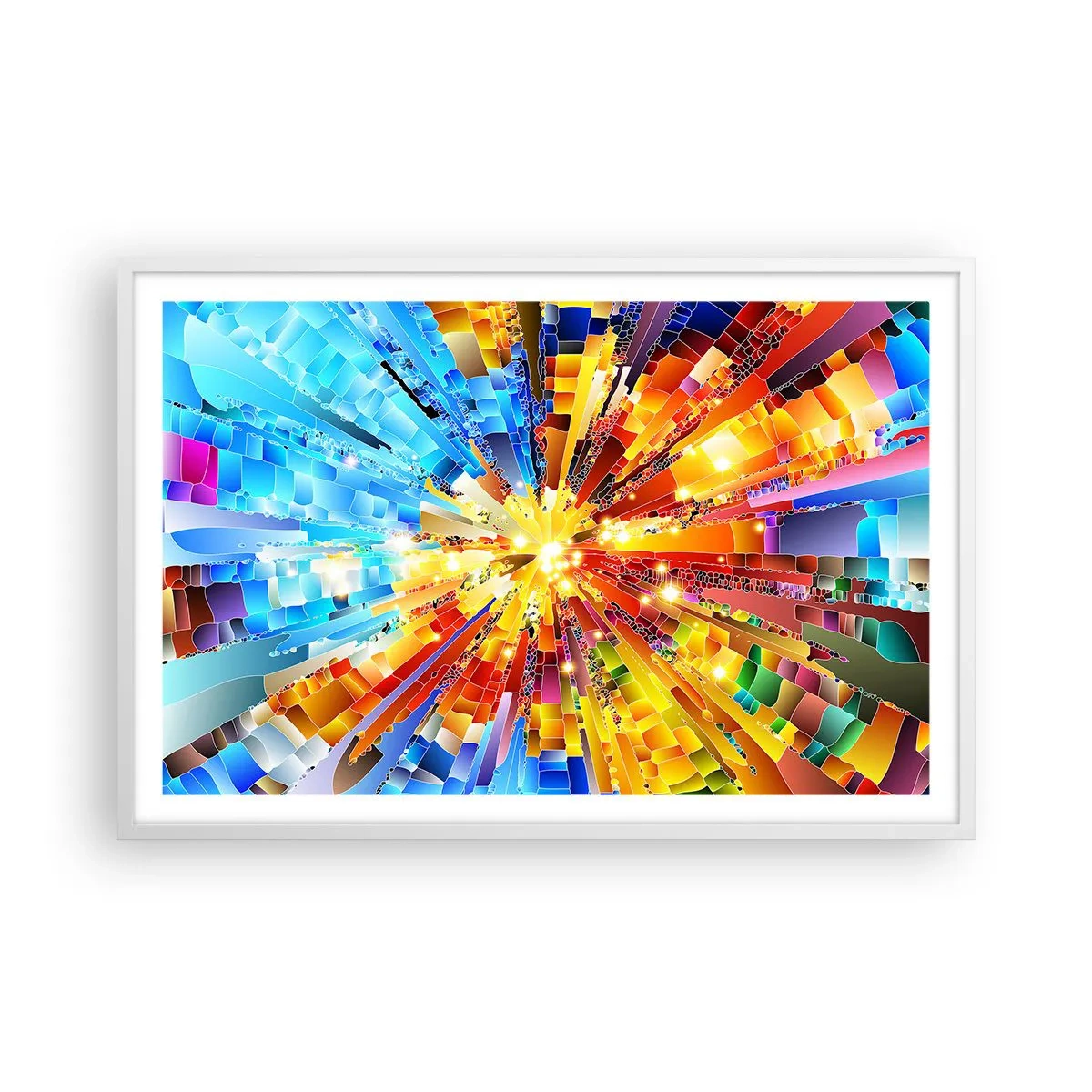 Affiche dans un cadre blanc - Poster - In medias res - 91x61 cm