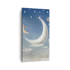 Impression sur toile - Image sur toile - Valise bleue - 45x80 cm