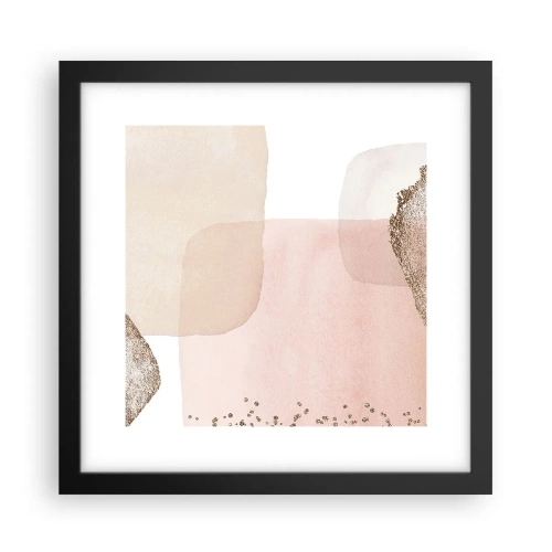 Affiche dans un cadre noir - Poster - Regard à travers la couleur - 30x30 cm