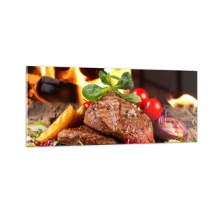 Impression sur verre - Image sur verre - Ensorcelé par la braise - 100x40 cm