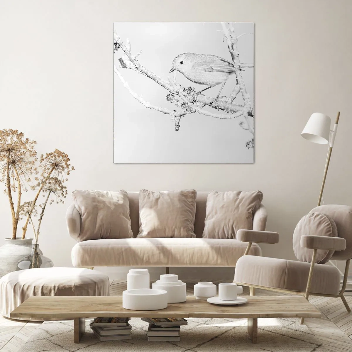 Impression sur toile - Image sur toile - Matin d'hiver - 30x30 cm