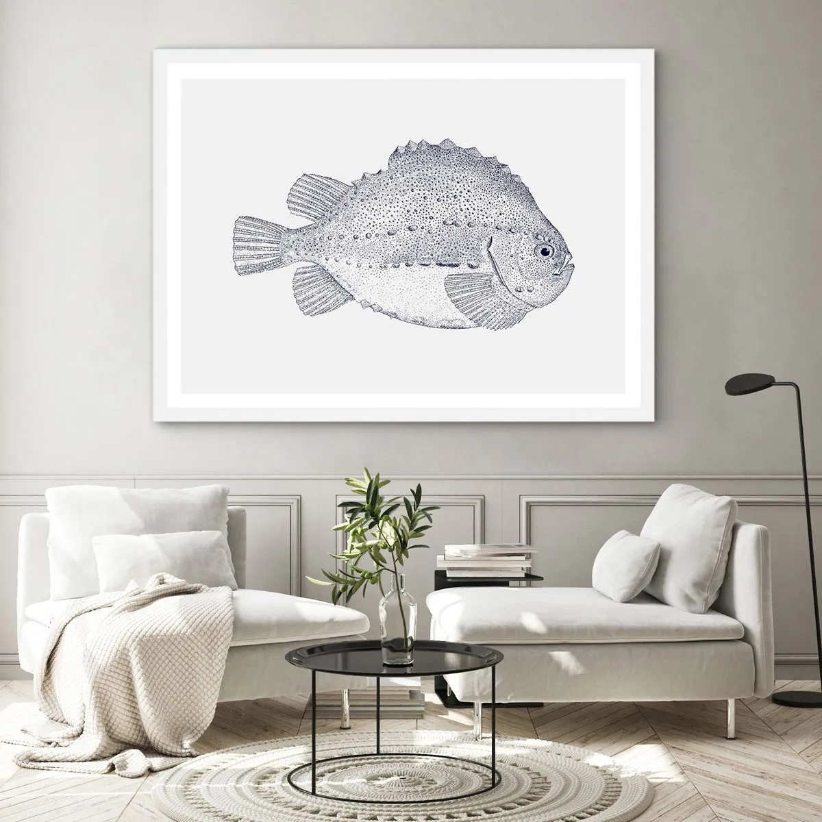 Affiche dans un cadre blanc - Poster - Pour l'album du naturaliste - 100x70 cm