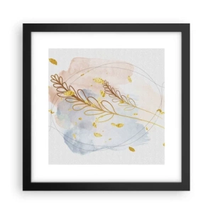 Affiche dans un cadre noir - Poster - Explosion d'or - 30x30 cm