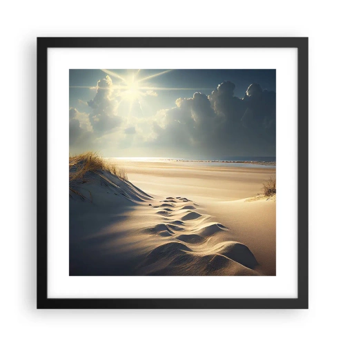 Affiche dans un cadre noir - Poster - Un paysage apaisant - 40x40 cm