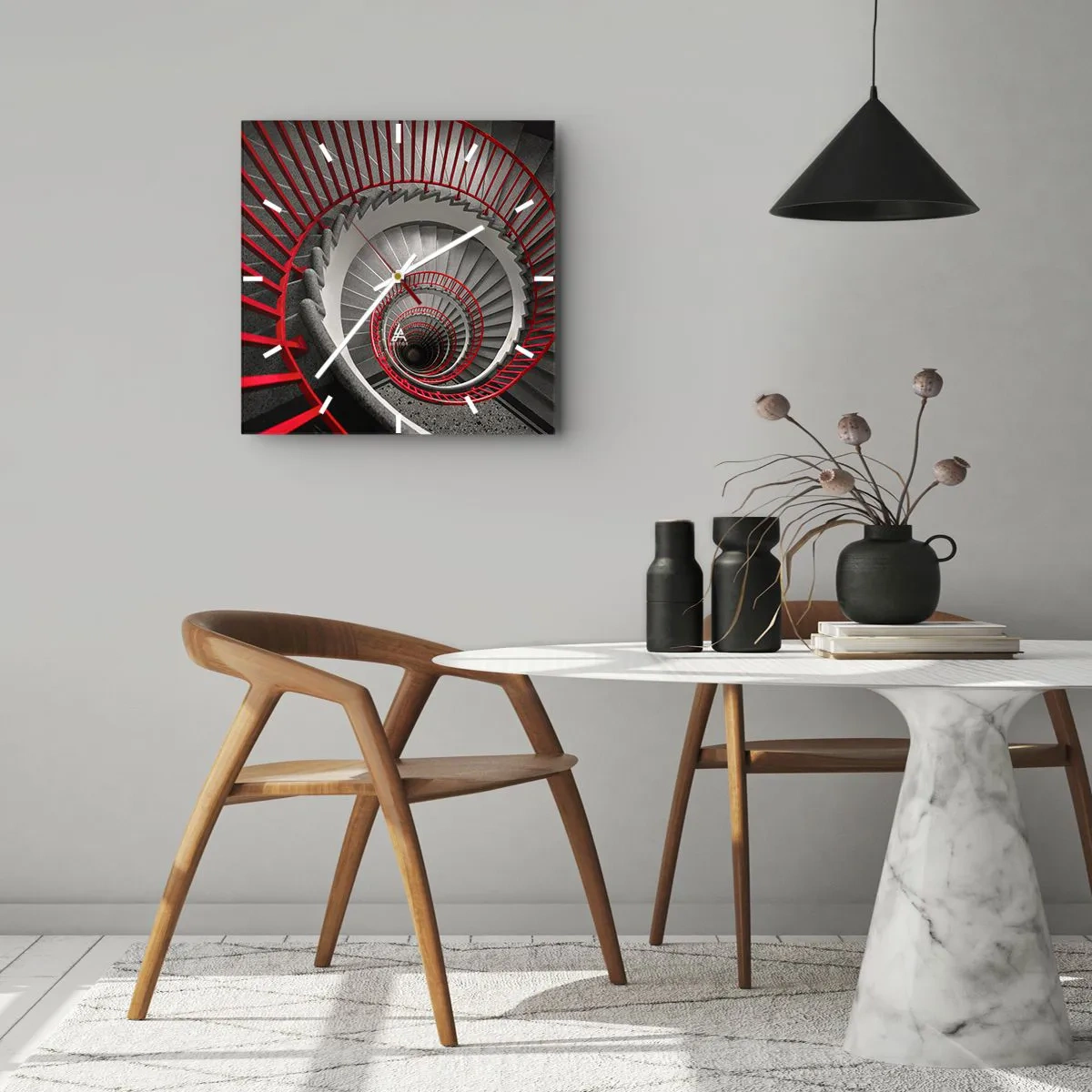 Horloge murale - Pendule murale - Amusement architectural - 40x40 cm