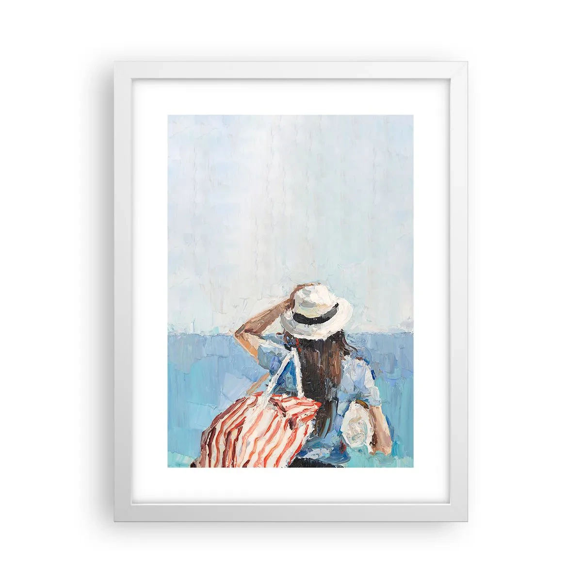 Affiche dans un cadre blanc - Poster - Bienvenue à vos vacances - 30x40 cm