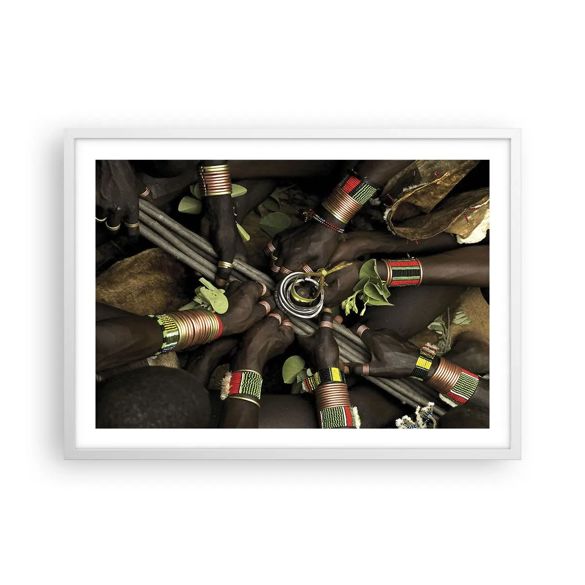 Affiche dans un cadre blanc - Poster - Nous sommes ensemble - 70x50 cm