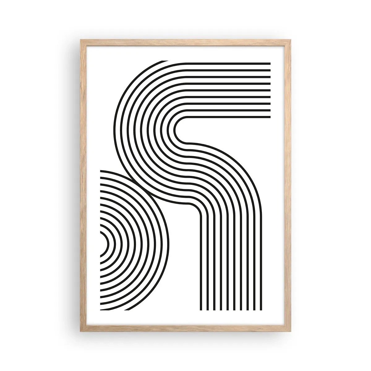 Affiche dans un chêne clair - Poster - En plein virage - 50x70 cm