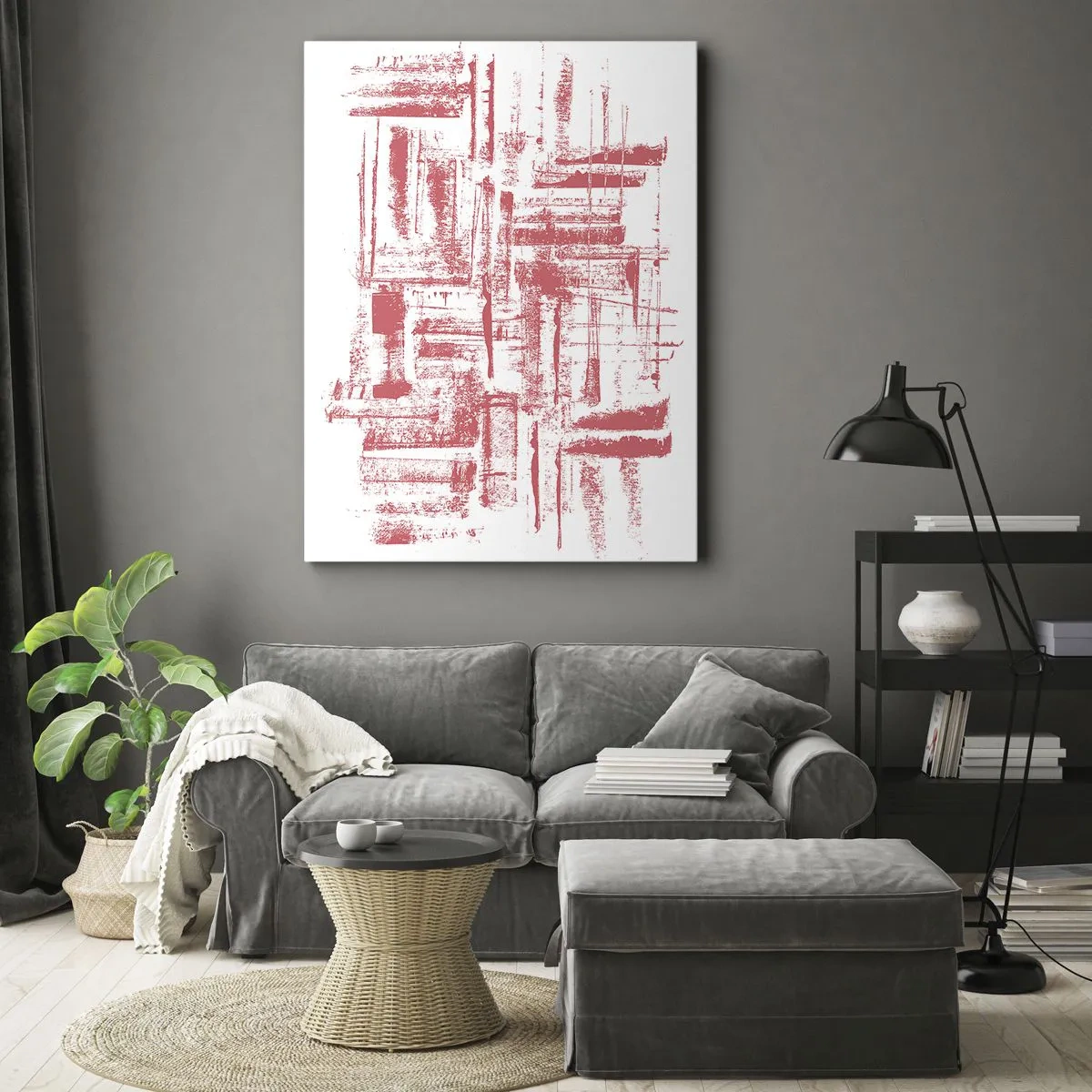 Impression sur toile - Image sur toile - La ville rouge - 55x100 cm