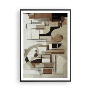 Affiche dans un cadre noir - Poster - Paysage urbain 2.0 - 70x100 cm