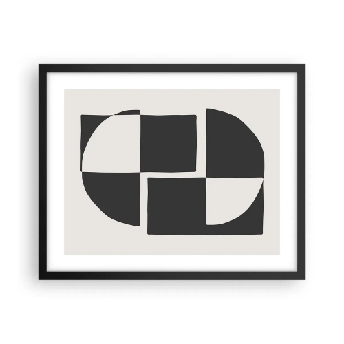 Affiche dans un cadre noir - Poster - Antithèse - Synthèse - 50x40 cm