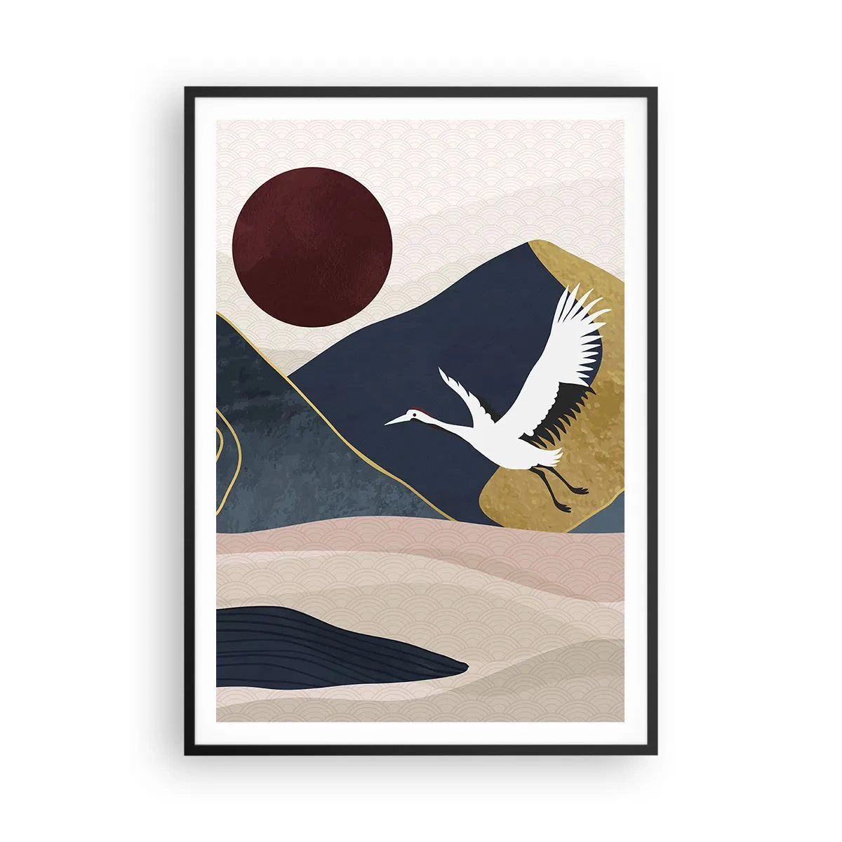 Affiche dans un cadre noir - Poster - Encore une fois, la journée s'est ÉCOULÉE - 70x100 cm