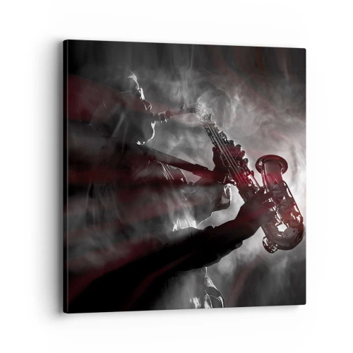Impression sur toile - Image sur toile - Dans les brumes du jazz - 40x40 cm