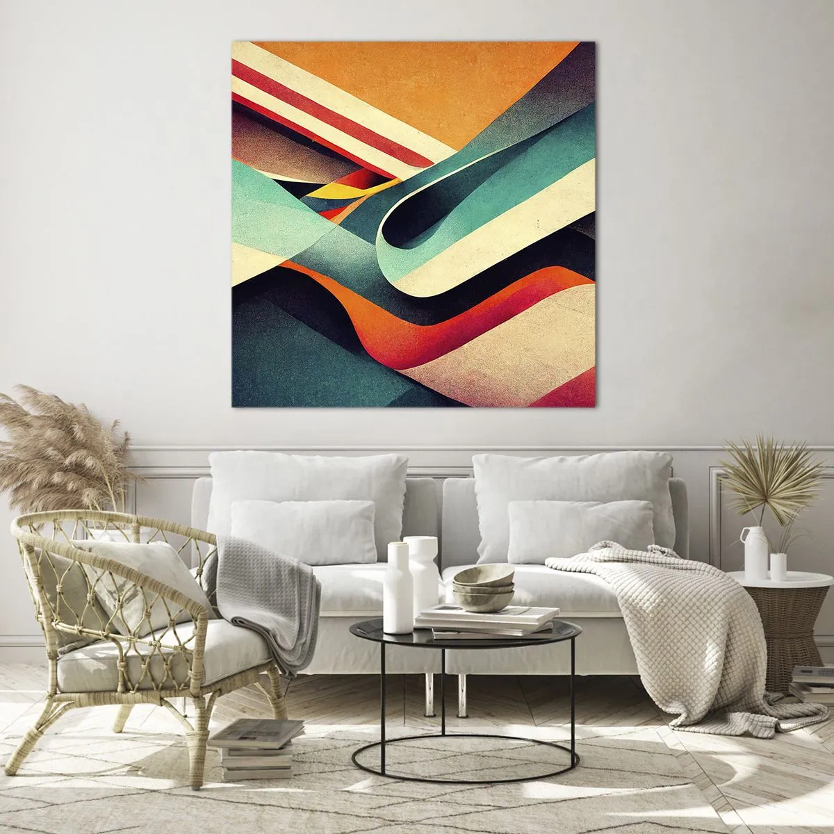 Impression sur verre - Image sur verre - Composition intense - 70x70 cm