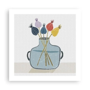 Affiche - Poster - Comme s'il avait semé des graines de pavot - 50x50 cm