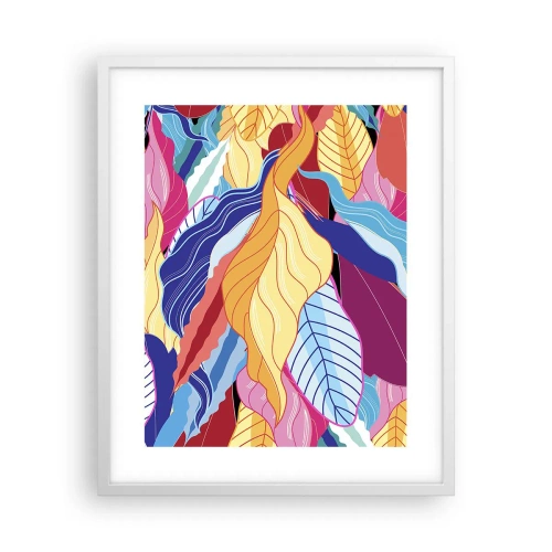 Affiche dans un cadre blanc - Poster - Un désordre coloré - 40x50 cm