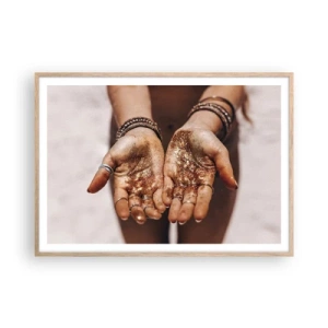 Affiche dans un chêne clair - Poster - Un don pour vous - 100x70 cm