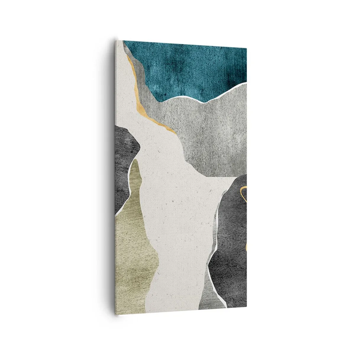 Impression sur toile - Image sur toile - Composition mosaïque avec un fil d'or - 65x120 cm