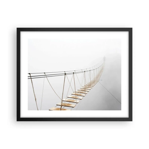 Affiche dans un cadre noir - Poster - Où cela va-t-il te mener? - 50x40 cm