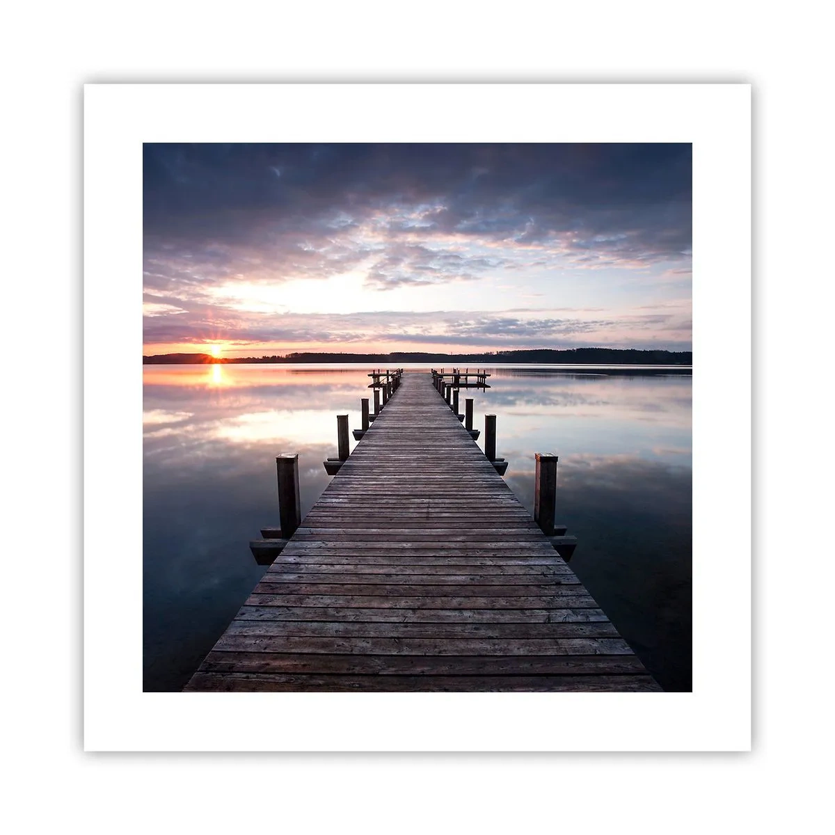 Affiche - Poster - Une frontière tranquille entre le jour et la nuit - 40x40 cm