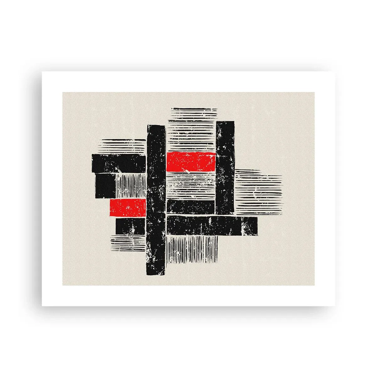 Affiche - Poster - En rouge et noir - 50x40 cm