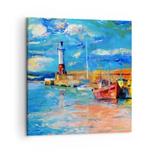 Impression sur toile - Image sur toile - Un après-midi dans la baie arc-en-ciel - 50x50 cm