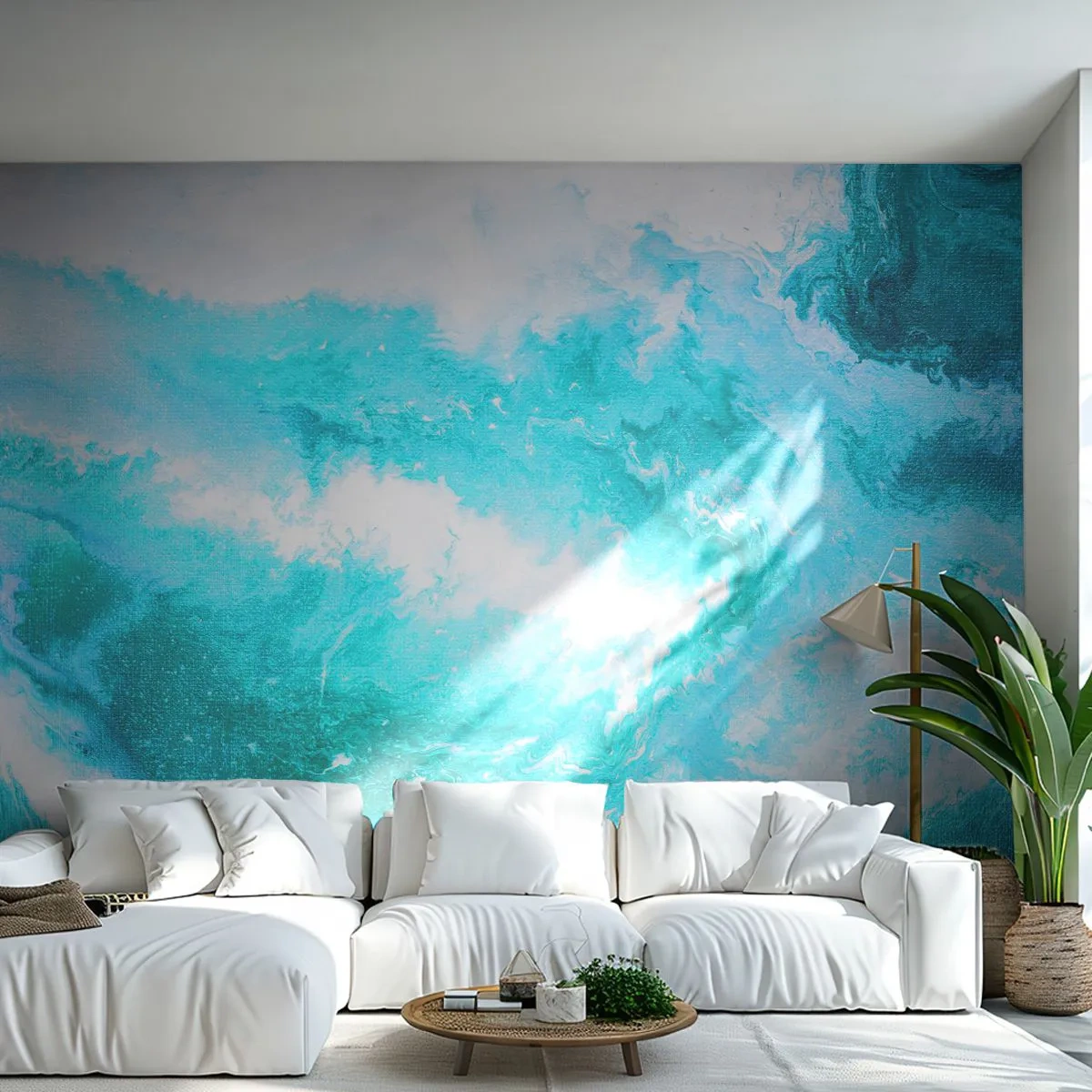 Papier Peint Photo Premium Canvas - Au coeur de l'élément - Abstraction, Morceau, Modèle moderne - 350x256 cm